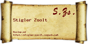 Stigler Zsolt névjegykártya